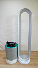 Dyson Pure Cool Fan Tower TP01 HEPA Air Purifier w. Remote App – White Silver