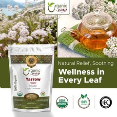 Organic Way Yarrow Flower Powder (Achillea millefolium) – Herbal Tea