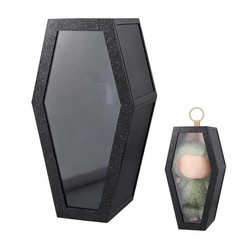 Protective Case, Coffin Shaped Display Case for 17cm Doll with a Clear Acryli…