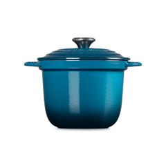 Le Creuset Cocotte Every 18cm Rice Pot Deep Teal Cast Iron Silver Knob