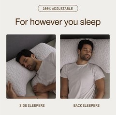 Coop Home Goods Original Crescent Adjustable Pillow, King Bed Pillows for…