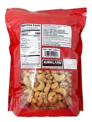 2 Packs Kirkland Signature Whole Fancy Cashew Nuts With Sea Salt 2.5lb Each Pack