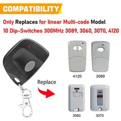 2PC Remote Control Garage Door Gate Opener Transmitter 10 Digit Pins Code-300MHz