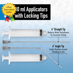 Pool Leak Detection Dye Kit 75+ Tests 2 Stainless Steel Precision Applicators