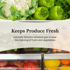 Moso Natural Fridge & Freezer Charcoal Odor Eliminator and Produce Freshener