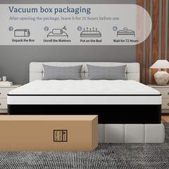 10″/12″/14″ Twin Full Queen King Mattress In a Box Gel Memory Foam Hybrid Spring