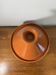 Tunisian Clay Tagine with Base Plate Authentic North African Cooking Pot Tajine