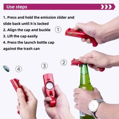 Beer Cap Gun Funny Launcher Shooter Bottle Opener Creative Drinking Game Family
