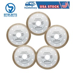 5pcs Diamond Cutting Wheel Disc 4-1/2″ Grinder Saw Blade Porcelain Tile Marble