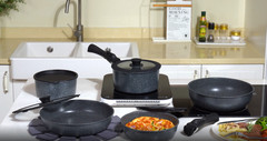 15-Piece Non-Stick Cookware Set with Detachable Handles, Oven Safe, Induction Re