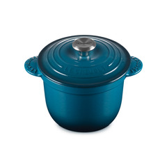 Le Creuset Cocotte Every 18cm Rice Pot Deep Teal Cast Iron Silver Knob
