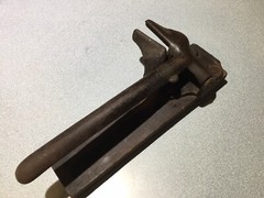 1920’S Vintage Wooden MOUNTED CAST IRON Nutcracker 10.5″ 2.3 pounds