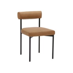 Nathan James Dahlia Modern Metal Dining Chair: Upholstered, Italian Design,
