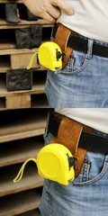 Tourbon Real Leather Tape Measure Belt Holder Low Profile Tool Carrier Clip on
