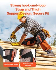 VEVOR Knee Pads for Work Extended Construction Knee Pads Soft Foam Gel Cushion