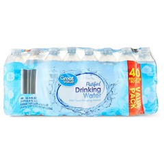 Great Value Purified Drinking Water, 16.9 Fl. Oz., 40 Count