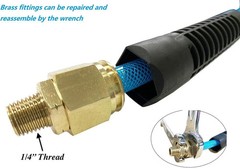 SANFU Polyurethane(PU) Reinforced 3/8″ID x 100ft, Air Hose, Non-kinking with 3/8