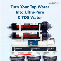 LiquaGen 6 Stage Deluxe 150 GPD RO/DI System with TDS & Gauge