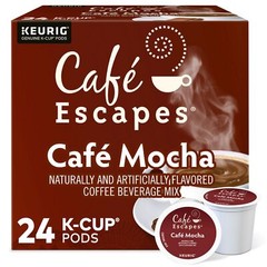 Cafe Escapes Cafe Mocha, Keurig K-Cup Pod, 24 Count