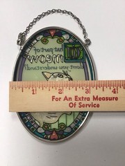 Siamese Cat 4.5×3.25” Oval Suncatcher AMIA Studios Hand-Painted Glass