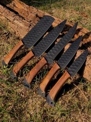 Hand Forged High Carbon Steel Chef Knives Set Kitchen Set Full Tang x260