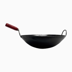 16” Carbon Steel Wok W/ Handle Pan Gourmet Chinese Traditional Wok Cookware