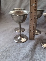 Vtg SilverCraft Goblets Silver Plated EPNS Electroplated Nickel Silver Set Of 5