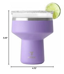REDUCE Saltini 16 oz Cocktail Tumbler with Lid, Purple Punch Color