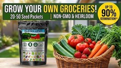 20-50 Variety Heirloom Vegetable Herb Seeds Kit 10000-50000 Bulk Garden Seed Lot