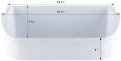 Gallon Door Bin White Compatible with Frigidaire Refrigerator PS430121 240356401