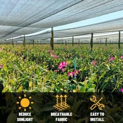 30% Black Shade Cloth,UV Resistant Netting with Upgrade Grommets for Plant Cover