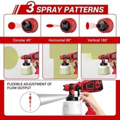 850W High Pressure Corded Electric Paint Sprayer 1400ML HVLP Spray Paint Gun US