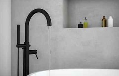 New in box…unused…Ancona “Nero” free standing tub faucet in matte black…