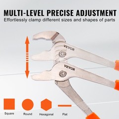 VEVOR Pliers Set Groove Joint Pliers 8-Piece High Carbon Steel 12″/10″/8″/6″