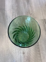 6.5in Green Glass Vase Decoative Base