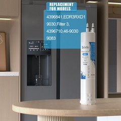 6 pack Refrigerator water filter Replacement for KAD3RXD1,WHR3RXD1,W101211416