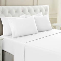 1800 Series 6 Piece Bed Sheet Set Soft Deep Pocket Twin King Queen Full Sheets