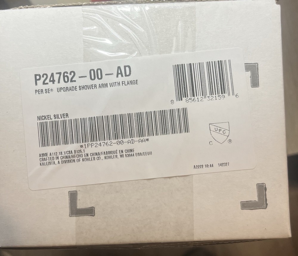KALLISTA Upgrade Shower Arm with Flange, Nickel Silver Finish, P24762-00-AD