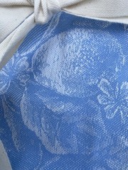 Williams Sonoma Vtg 2008 Lemon JACQUARD Tablecloth 70” x 90” BLUE NWT Cotton