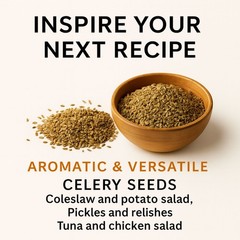 Whole Celery Seeds – Apium graveolens – 5 LBS All-Natural Spice for Cooking
