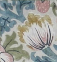 William Morris Fabric Shower Curtain Strawberry Thief Multicolor 72″x72″ Shabby
