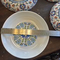 222 FIFTH Tunisia Pattern, Set of 4 Pasta or Soup Bowls, 9.5″ Porcelain Pristine