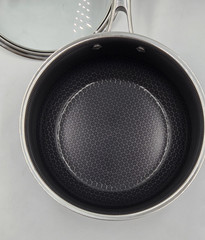Hexclad Hybrid Non Stick Pot Stainless Steel Saucepan 3-Quart – With Lid