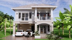 Custom House Plan 9×11 Meter 26×36 Feet 5 Beds 3 Baths Hip Roof (A4 Hard Copy)