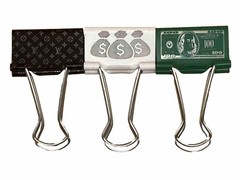 Money clip fold Back Clips Any Text Numbered Letter Or Logo 12pk