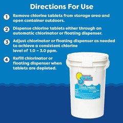 In The Swim 1 Inch Stabilized Chlorine Tablets for Pools (10, 25, 50 lbs)