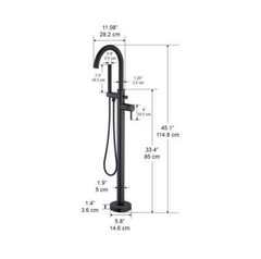 New in box…unused…Ancona “Nero” free standing tub faucet in matte black…
