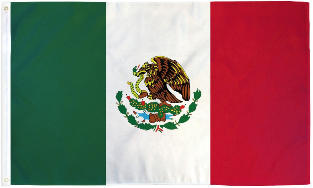 Mexico Flag 3x5ft 75D Ultrabreeze House Flag Mexican Flag