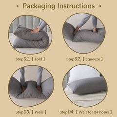 Memory Foam Body Pillow with Pillowcase, Soft Large Long Bed Pillow for Adult…