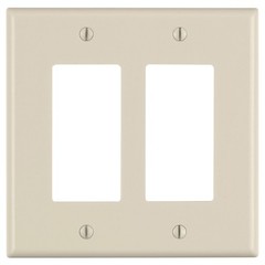 Leviton 80609-00T 2-Gang Midway GFCI/Rocker Wall Plate 4.875Hx3.125W in. 5 Pack